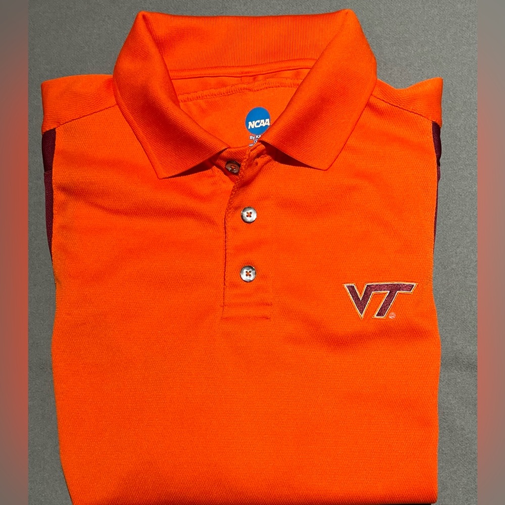 NCAA Virginia Tech Polyester Polo Shirt Men’s Size M